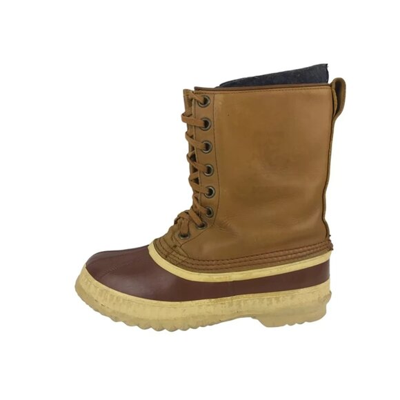 Sorel Womens Premium Kaufman Brown Beige Cheyenne Leather Snow Boots Size US 6 - Picture 2 of 10